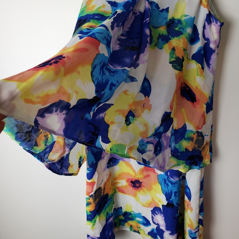 Philosophy Floral Tiered Dress Size 4 - Picture 3 of 8